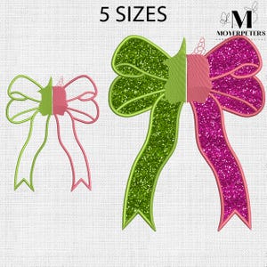 Witch Bow Applique Embroidery Designs, Bad Witch And Good Witch Embroidery Design, Trending Embroidery Pattern, 5 Sizes, Trendy Embroidery