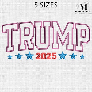 Donald Trump Applique Embroidery Designs, American Trump Embroidery Design, Trending Embroidery Pattern, 5 Sizes, Trendy Embroidery