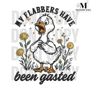 Funny Floral Goose Embroidery Designs, Goose meme Embroidery Design, Cute Animals Embroidery Pattern, 5 Sizes