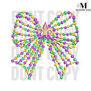 マルディグラのリボン刺繍デザイン、ニューオーリンズのカーニバル刺繍デザイン、マルディグラの刺繍パターン、5 つのサイズ、トレンディな刺繍