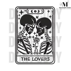 The Lovers-borduurontwerpen, skelet Love-borduurontwerp, magisch borduurpatroon, 5 maten, trendy borduurwerk