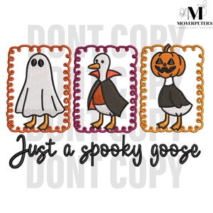 Just a Spooky Goose Embroidery Designs, Halloween Goose Embroidery Design, Spooky Goose Embroidery Pattern, 5 Sizes