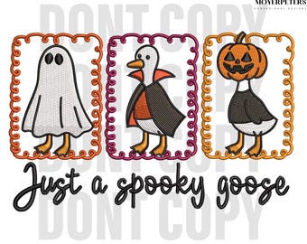 Just a Spooky Goose Embroidery Designs, Halloween Goose Embroidery Design, Spooky Goose Embroidery Pattern, 5 Sizes