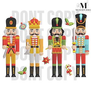 Royal Soldier Embroidery Designs, Cute Nutcracker Embroidery Design, Christmas Embroidery Pattern, 5 Sizes, Trendy Embroidery