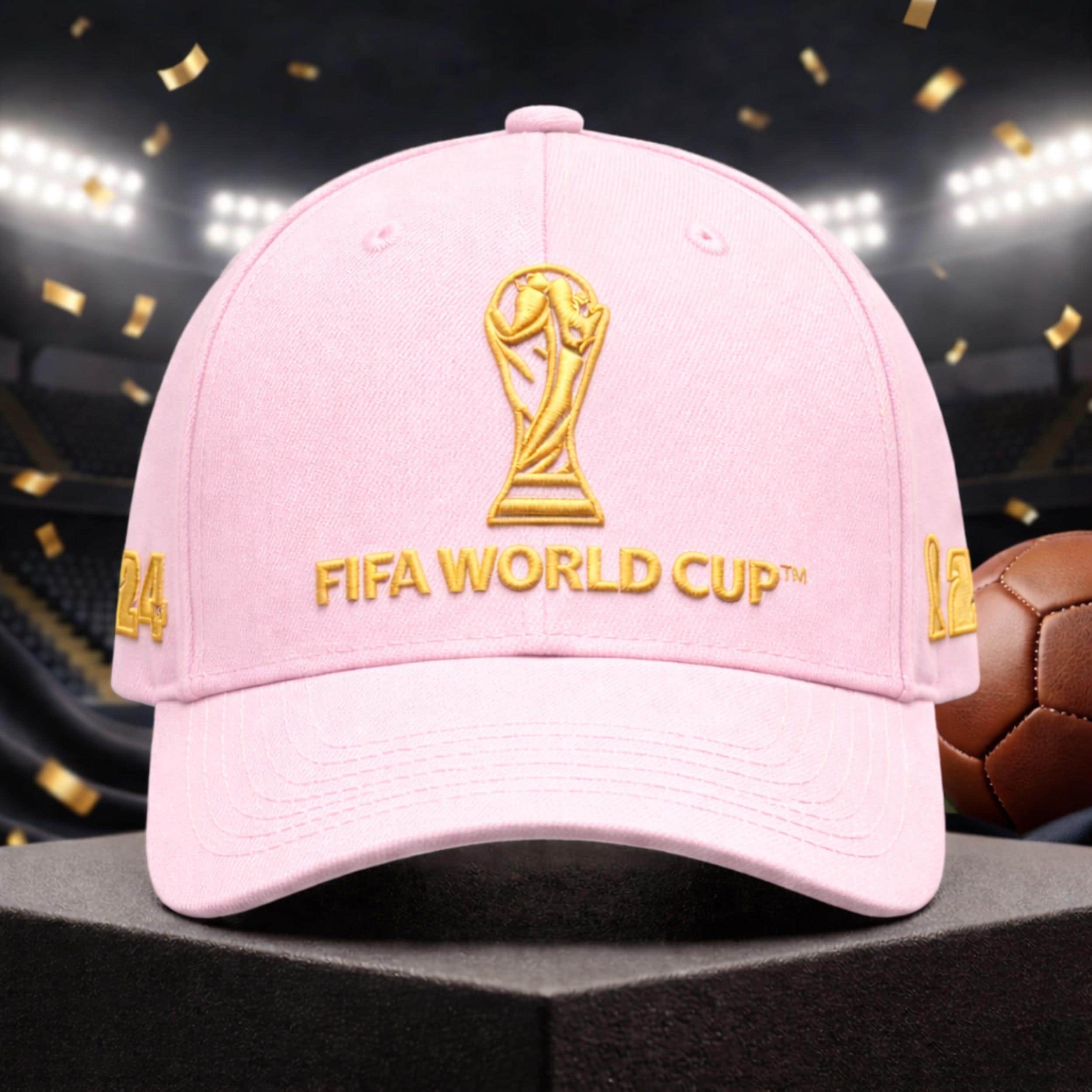 World Cup Trophy Embroidered Hat, Football Tournament Embroidery Cap ...