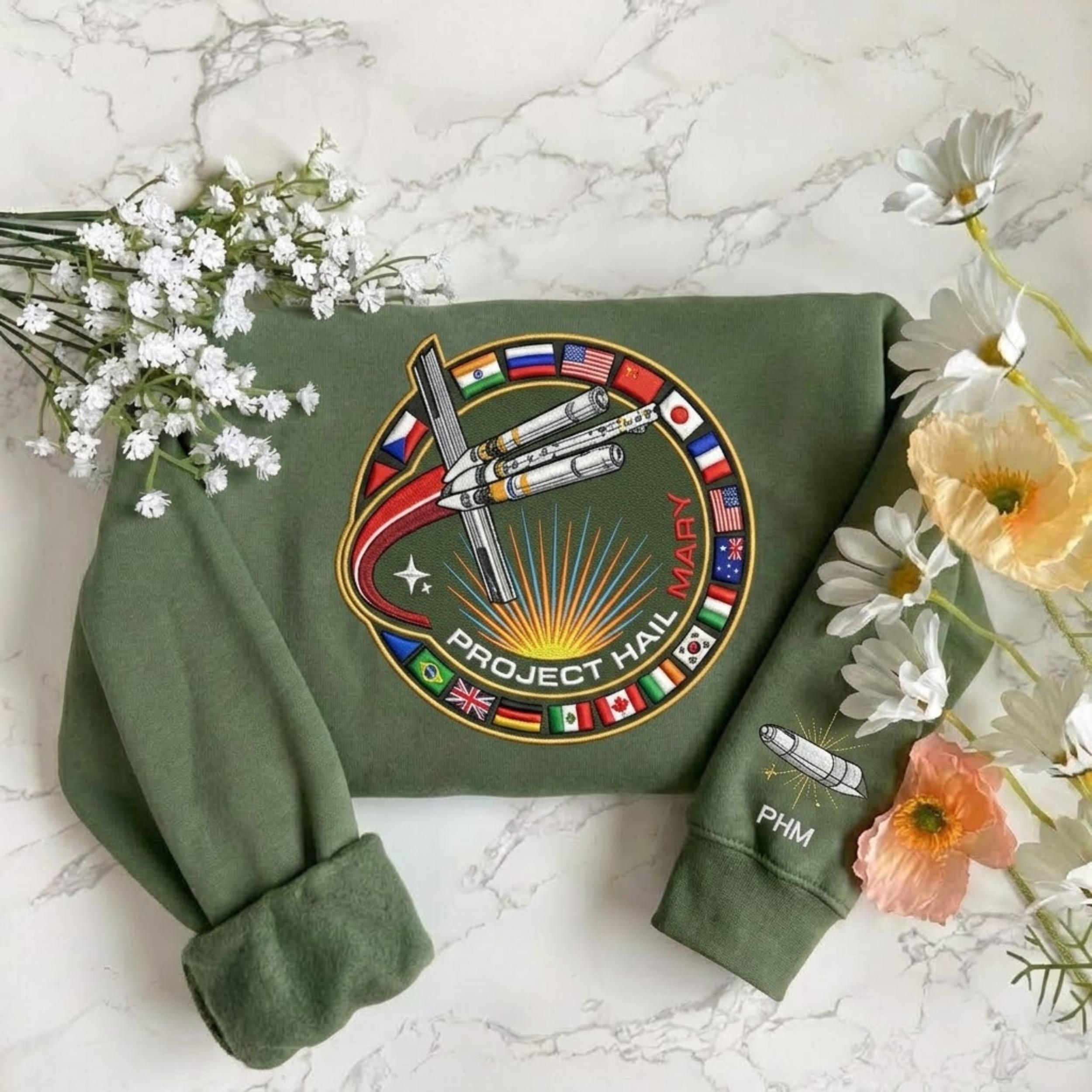 プロジェクト・ヘイル・メアリー アンディ・ウィアー刺繍シャツ、SF 