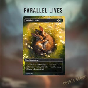 Parallel Lives - Bunnies Proxy / Borderless / Custom Proxies / Commander Cards // EDH/CEDH