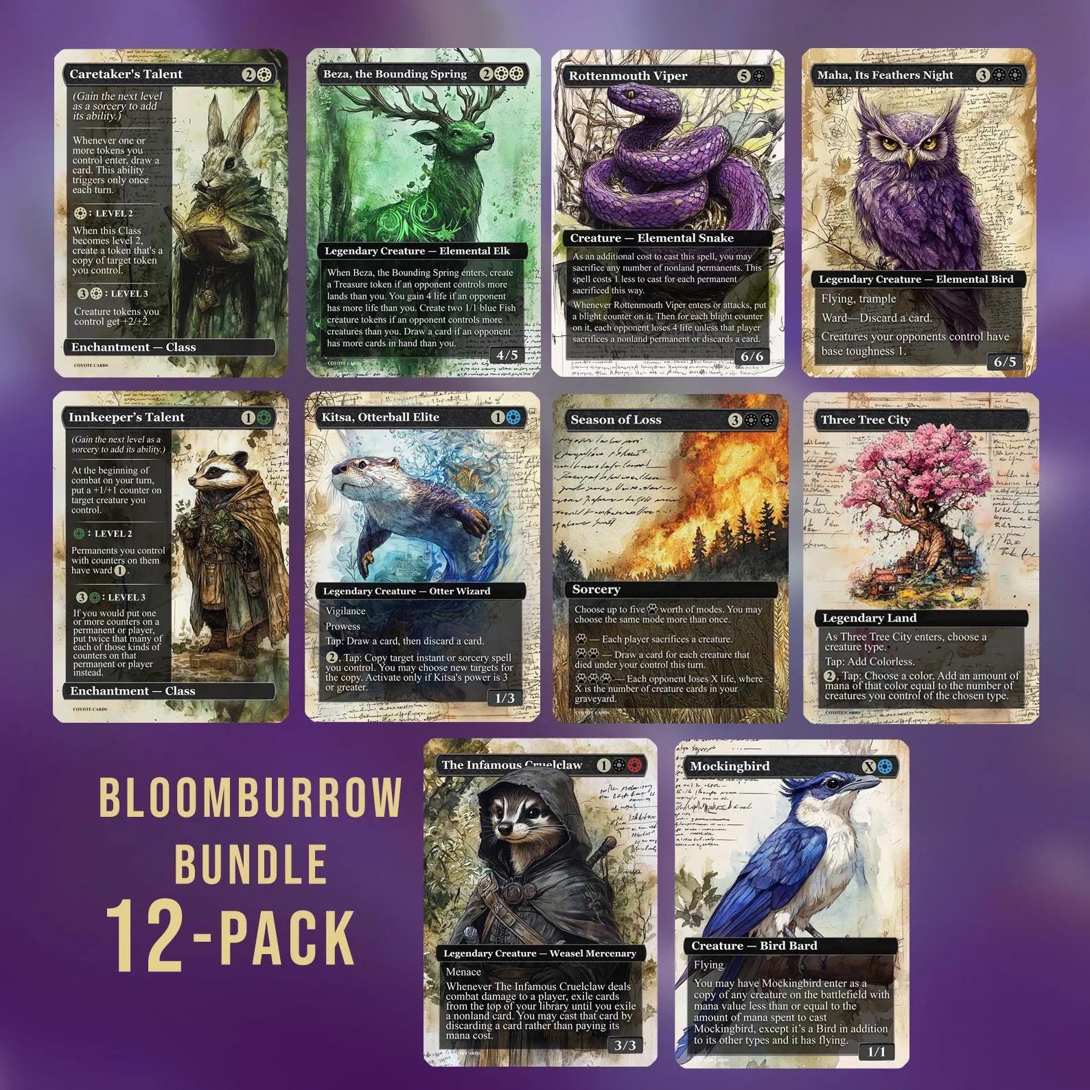 Mtg Bloomburrow Playmat - Etsy