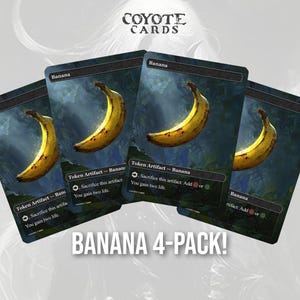 Banana Tokens 4-Pack  • Proxy Cards MTG EDH