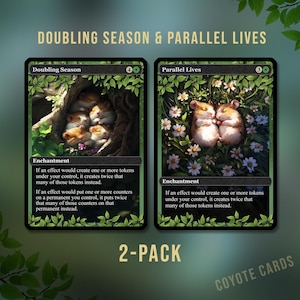 Doubling Season & Parallel Lives 2-pack // Proxy - Custom Proxies / Commander Cards // EDH/CEDH // Playtest