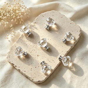 Tiradores de cristal pequeños para cajones, juego de herrajes modernos para armarios, decoración minimalista y elegante para el hogar.
