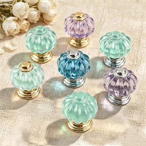 Vintage Acrylic Dresser Pull, Colorful Drawer Knobs,Tiny Cabinet Wardrobe, Cupboard Handles, Housewarming Gift