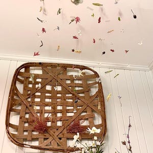 Custom Floating Flower Garland, Personalized Summer Wedding Garland, Floral Wall Hanging, Boho Home Decor, Bridal Shower Decor, Folk Art
