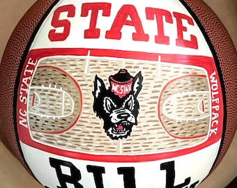 Custom Hand-Painted Basketball: Personalized NBA Decor, Coach Gift
