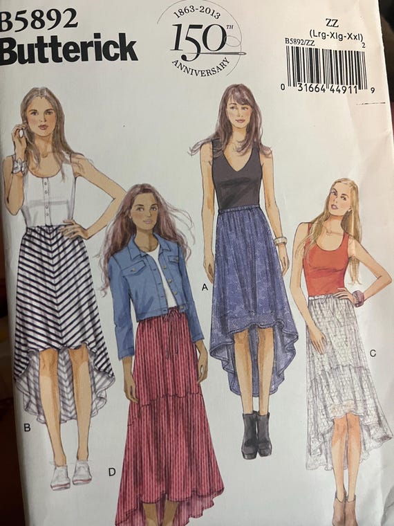 Butterick Uncut Skirt Patterns LG, XLG, XXl