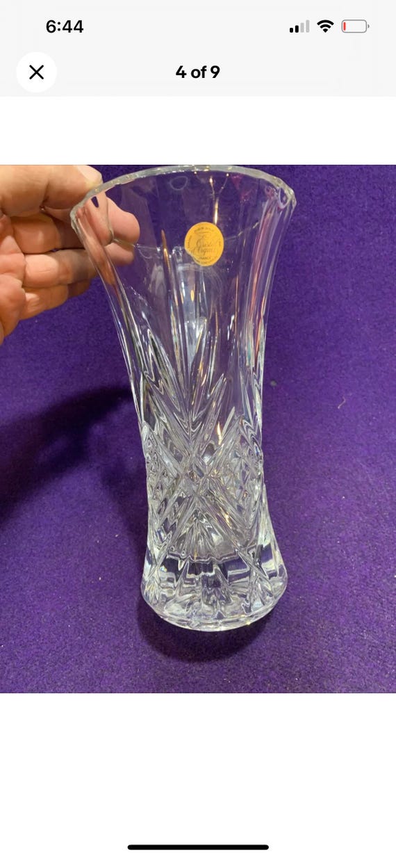 Vase 24 pct Lead Crystal made in France Cristal d’ Arques Masquerade