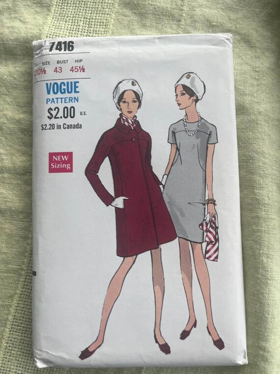 Vogue Mid-Century Half Coat and Dress 1950s Vouge