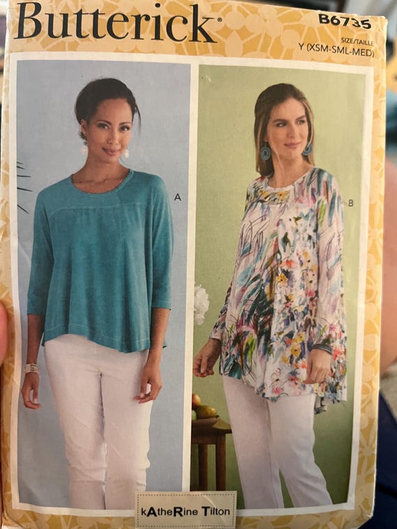 Butterick Uncut Womans Top Pattern B6735 Athe Rine Tilton