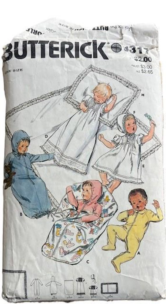 Vintage Baby Pattern from Butterick Style 3317