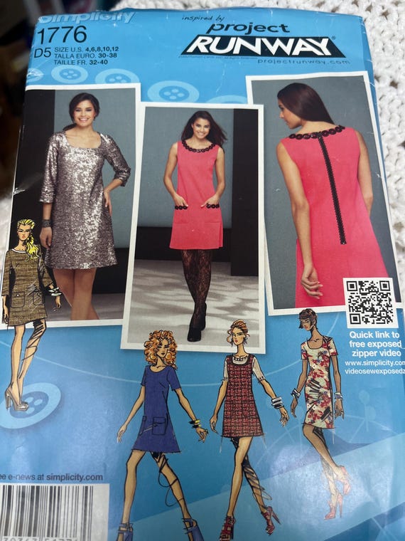 Project Runway 2012 Uncut dresses with a scoop neck Size 4,6,8,10,12
