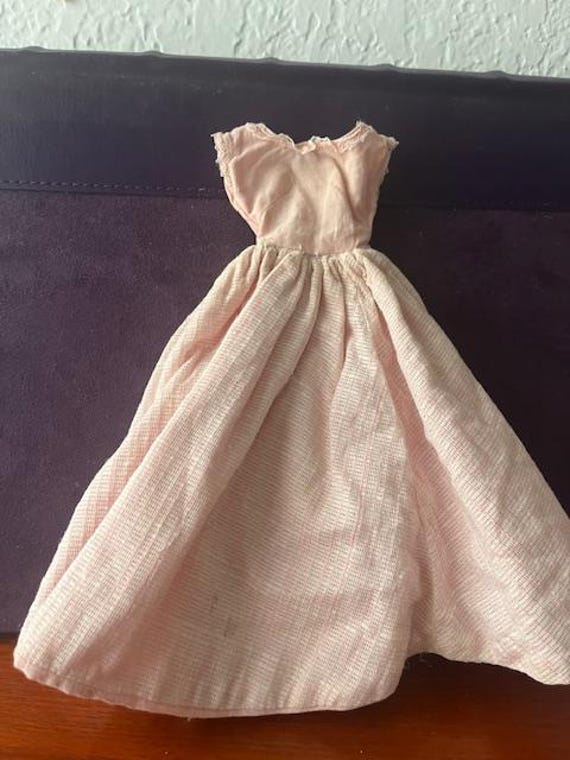 Early Barbie Vintage Pink Party Gown with Wear Late 1950s / Early 1960s.