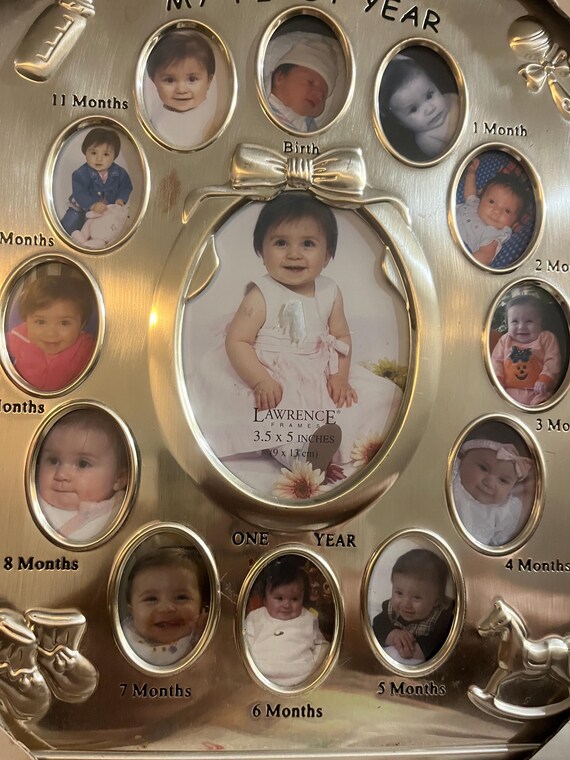 Baby Frame - My First Year - Lawrence Frames - 11” X 9” Silver Platted