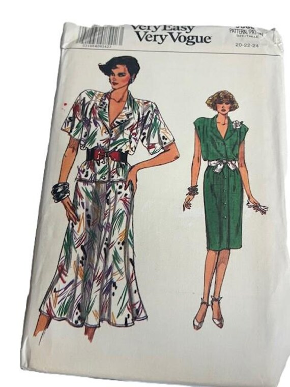 1986 Very Easy Vogue Dress Uncut No 9608