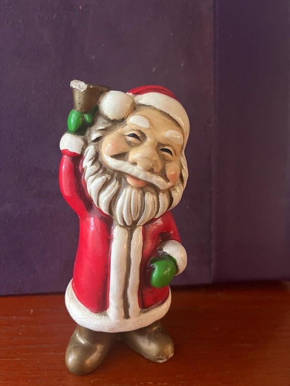 Vintage Mid-Century Santa 5” Tall Chalkware