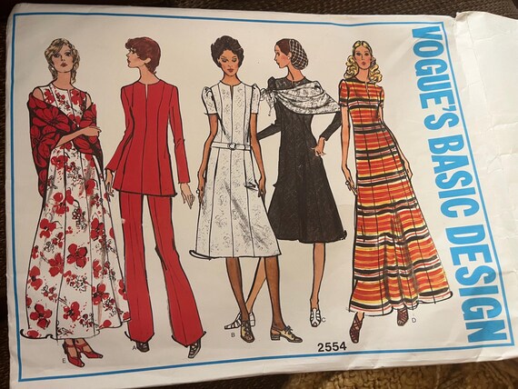 Vogue Basic Design 1970s Previously Loved Patterns Size 12