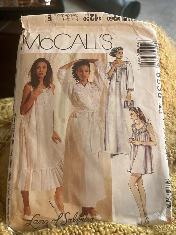 McCall’s 1993 Lanz of Salzburg Pajamas Bathrobe Nightgowns Previously Loved