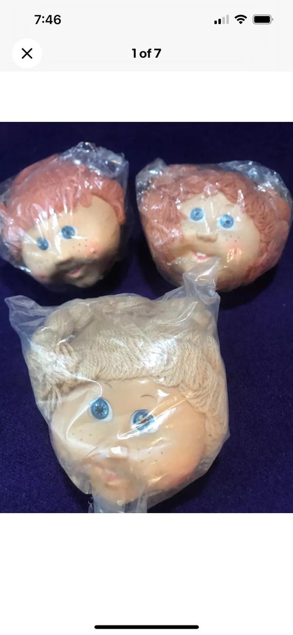 3 Baby Toothie 4” Doll Heads 2 Carlo (red hair) 1 Carly C.K. Chien