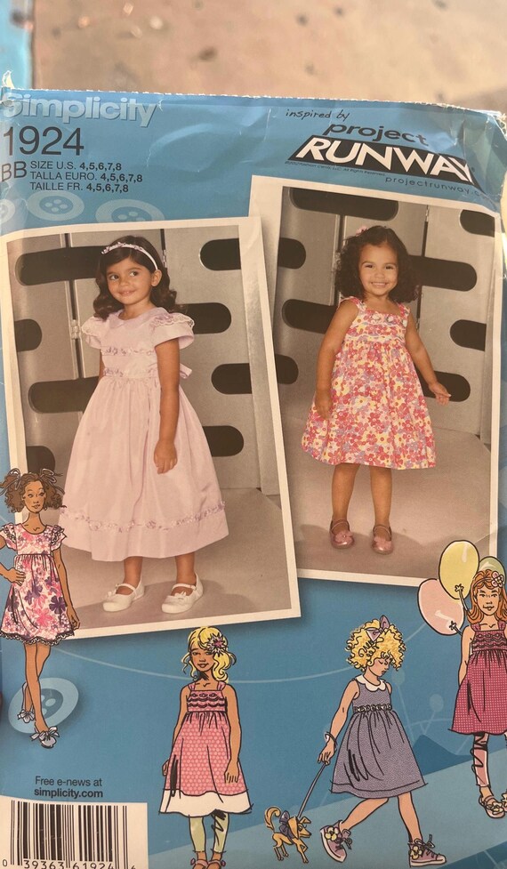 Simplicity Project Runway Girls Dresses Size 4 - 8 Uncut Patterns