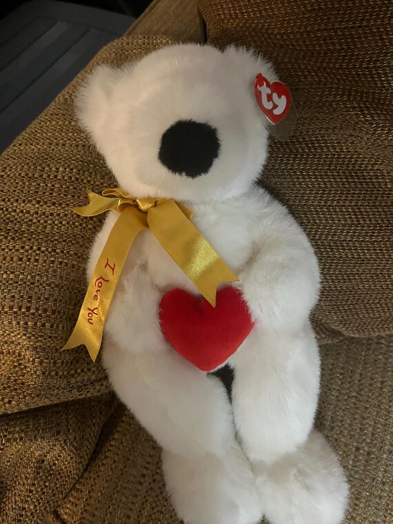 TY Romeo 1997 “I Love You” Polar Bear w/ Red Heart