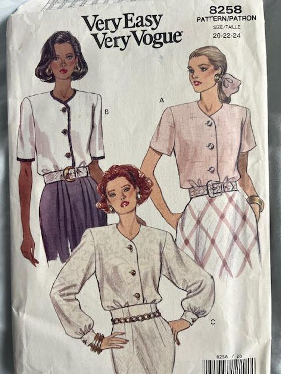 Very Easy Vogue Dress 1992 No 8258 Uncut