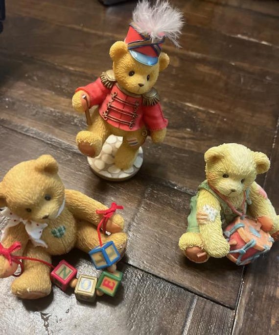 1990s Enesco Christmas Bears Lanny 1998 Noel 1996 Bonnie 1994