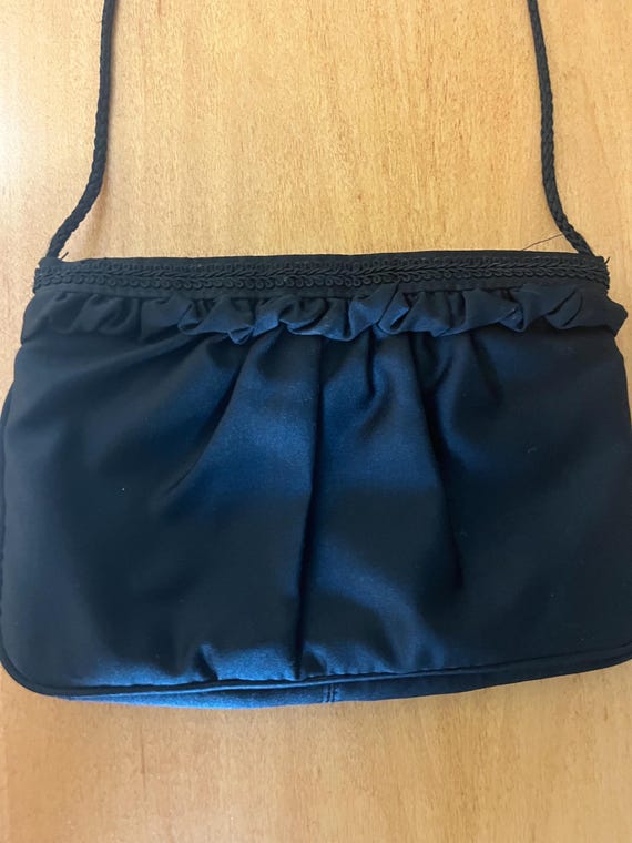 Vintage MAGID Black Evening Bag Mid-Century Made in Macau