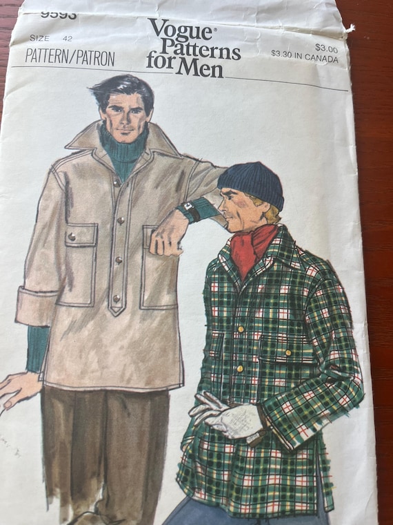 Vogue patterns for men size 42 men’s Shirt / Jacket