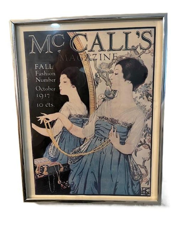 McCalls Magazine October 1917 Fall Fashion Number Poster Framed
