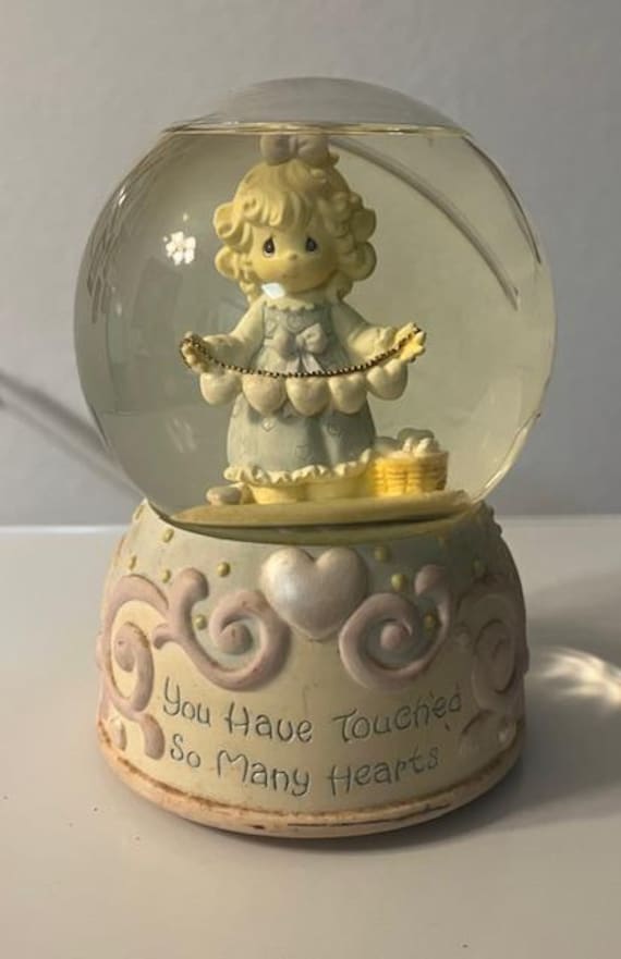 Precious Moments You Have Touched So Many Lives Music Snow Globe