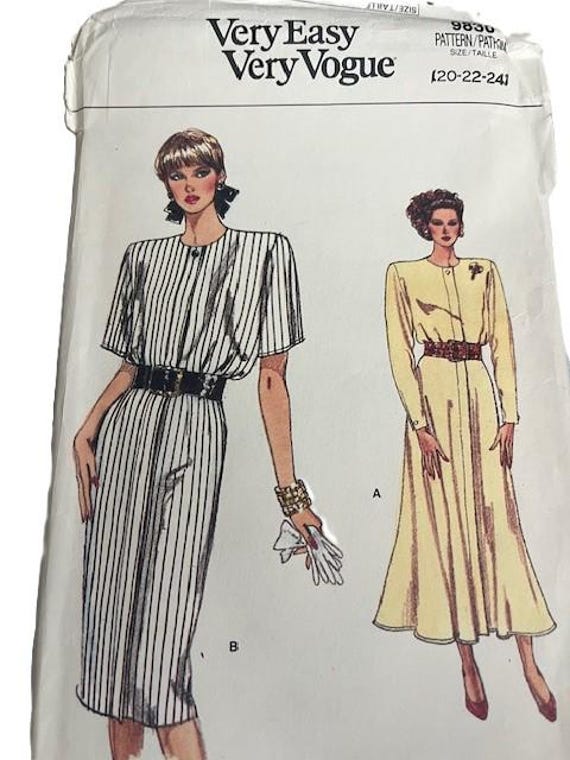 1987 Very Easy Vogue Dress No 9830 Uncut
