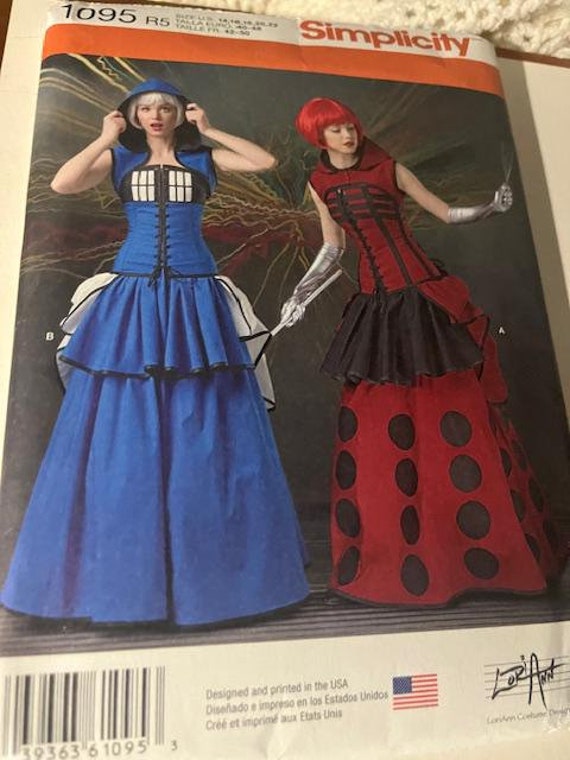 Simplicity No 1095 Cosplay Dr. Who Uncut Pattern Produced in 2015