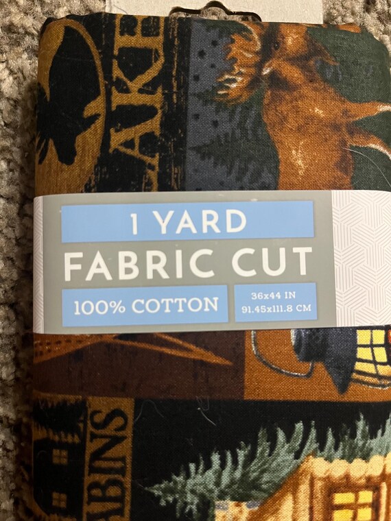 David Textiles 100pct Cotton 1 Yard Fabric Cut Outdoor Camping Pattern