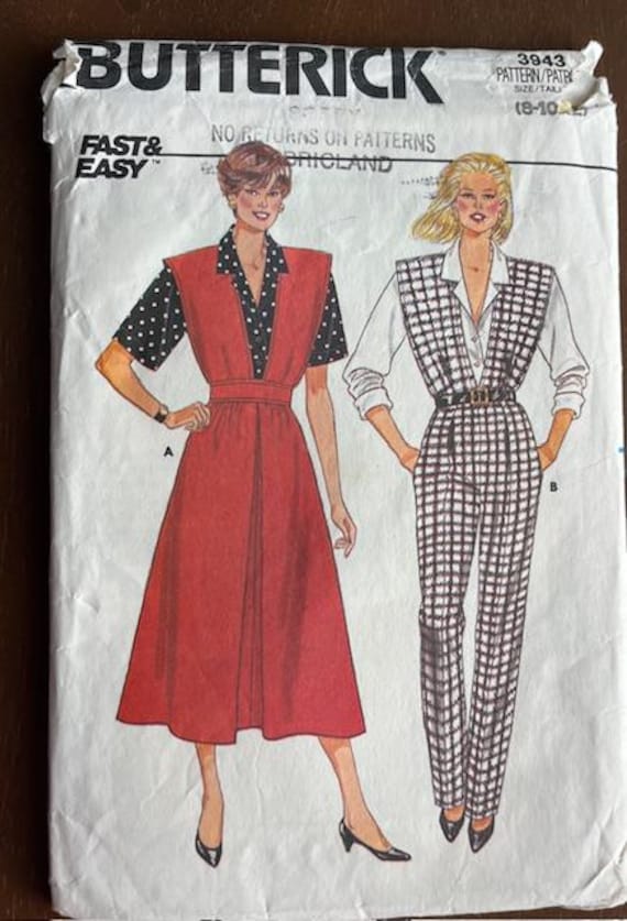 Butterick Pattern 3943, Petite Jumper, Jumpsuit, and Shirt