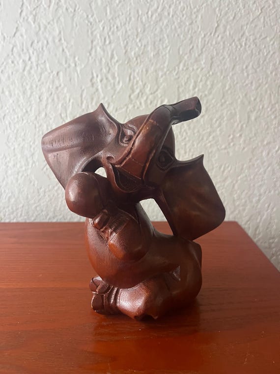 Dumbo Circa 1950s Handcarved Wooden Elephant