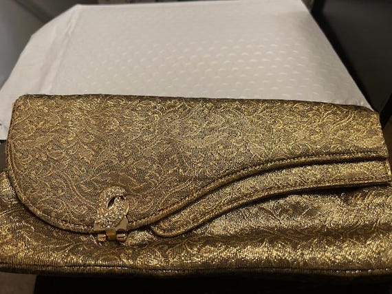 Mid-century Garary Gold Evening Bag with Change Purse
