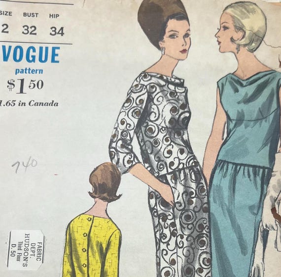 Vogue Vintage 1950s Skirt and Top Combination Previously Loved Size 12