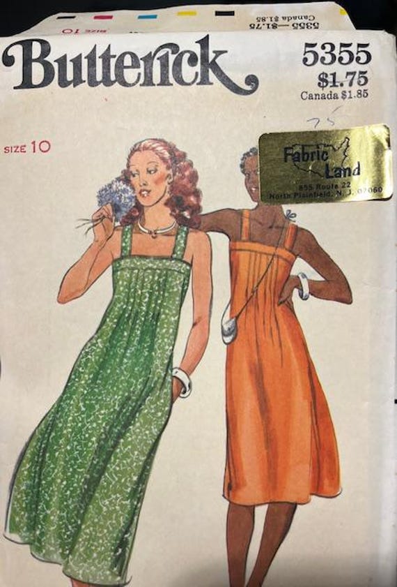 Butterick 1970s pattern No. 5355 Dress Pattern Size 10 Previously Loved