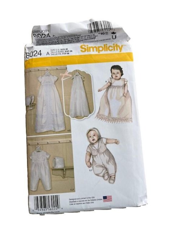 Simplicity 2015 Baby Christening Gown Sewing Pattern
