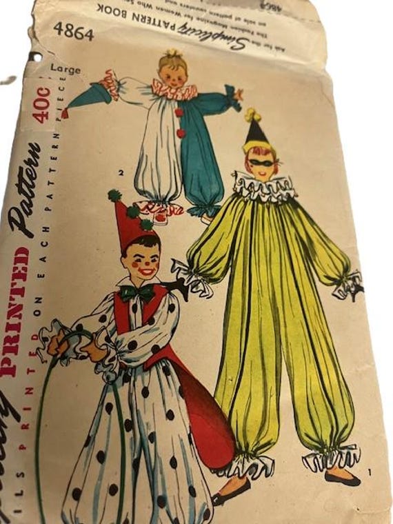 1940s Kids Clown Costumes Child Play Clothes