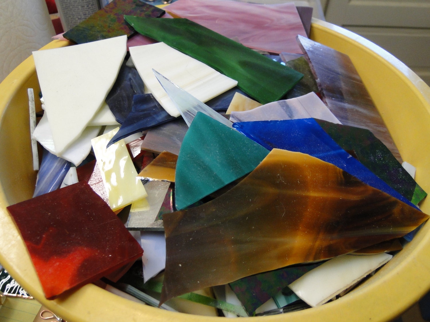10 Lb OPALESCENT Scrap Glass -colored Stained Glass Scrap MOSAIC. - Etsy